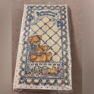 Vintage C. R Gibson Babysitters Notebook